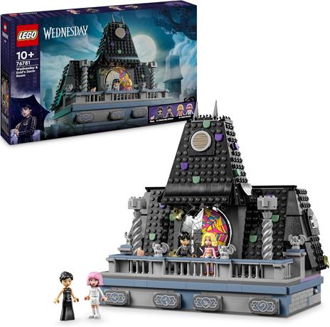 LEGO Wednesday 76781 Il Dormitorio di Mercoledì ed Enid, Casa Giocattolo con 4 Mini Bamboline, Giochi per Bambini 10+ Anni