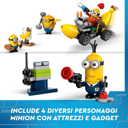 LEGO Cattivissimo Me 75580 I Minions e lAuto Banana, Macchina Giocattolo da Costruire, Giochi per Bambini 6+, Idea Regalo - 5