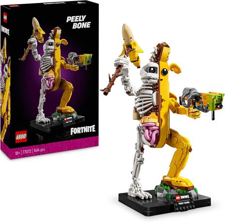 LEGO Fortnite 77072 Bananita Sbucciata, Personaggio della Banana per Adulti da Collezione, Regalo Creativo per Uomo o Donna