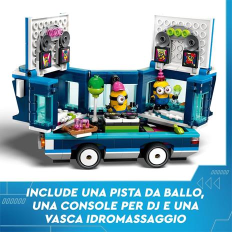 LEGO Cattivissimo Me 75581 Il Party Bus Musicale dei Minions, Set dal Film con Autobus Giocattolo da Costruire per Bambini 7+ - 3