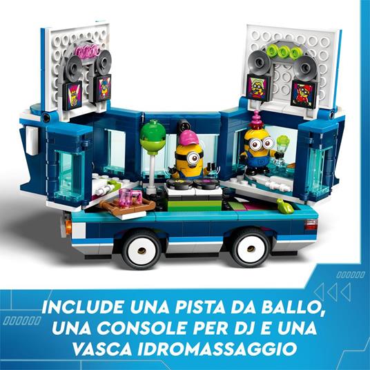 LEGO Cattivissimo Me 75581 Il Party Bus Musicale dei Minions, Set dal Film con Autobus Giocattolo da Costruire per Bambini 7+ - 3