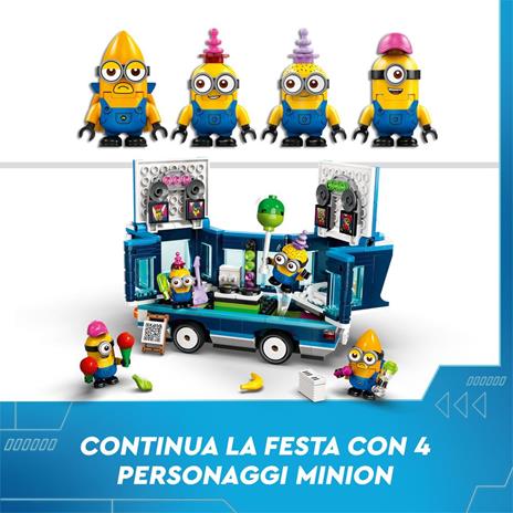 LEGO Cattivissimo Me 75581 Il Party Bus Musicale dei Minions, Set dal Film con Autobus Giocattolo da Costruire per Bambini 7+ - 6