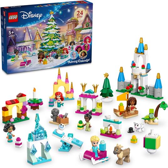 LEGO Disney Princess Calendario dell'Avvento 2024, Giocattolo di Natale, Idea Regalo 43253