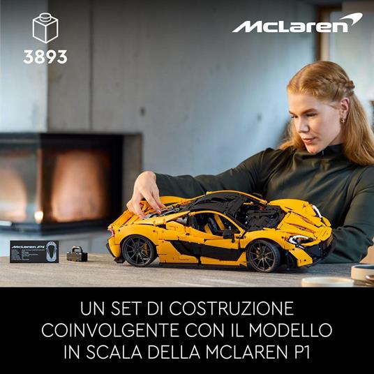 LEGO Technic 42172 McLaren P1 Modellino di Auto Sportiva da Costruire, Hobby Creativo per Adulti, Regalo per Uomo o Donna - 2