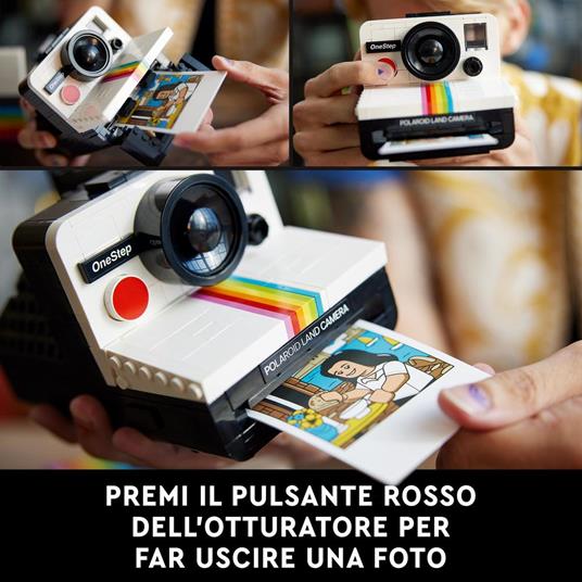 LEGO Ideas Fotocamera Polaroid OneStep SX-70 21345 Modellismo da Costruire per Adulti, Regali Creativi, Oggetti da Collezione - 4