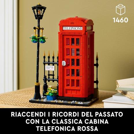 LEGO Ideas 21347 Cabina Telefonica Rossa di Londra, Idea Regalo Creativa per Adulti, Souvenir iconico Supporto per Cellulare - 2