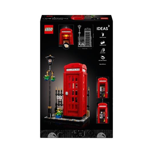 LEGO Ideas 21347 Cabina Telefonica Rossa di Londra, Idea Regalo Creativa per Adulti, Souvenir iconico Supporto per Cellulare - 8