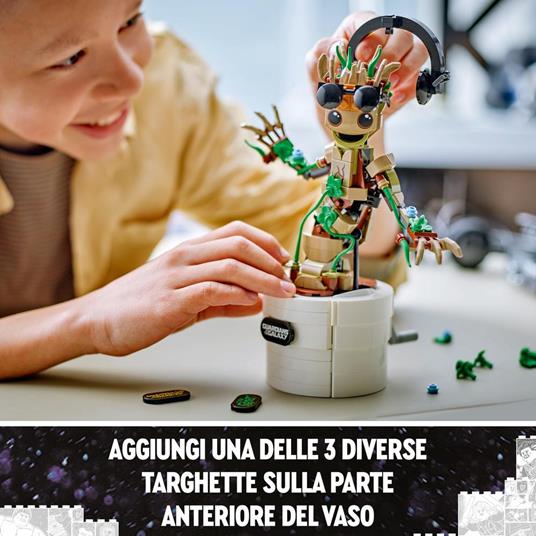 LEGO Marvel 76297 Groot Ballerino, Personaggio Giocattolo con Funzione Danzante, Giochi Animati Bambini 7+ Fan degli Avengers - 6