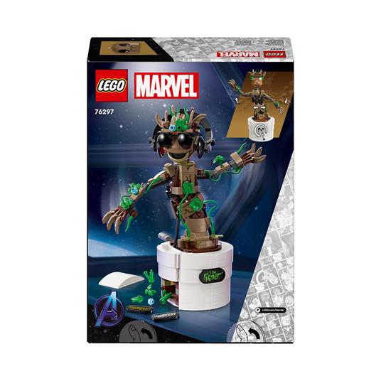 LEGO Marvel 76297 Groot Ballerino, Personaggio Giocattolo con Funzione Danzante, Giochi Animati Bambini 7+ Fan degli Avengers - 8