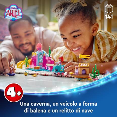LEGO | Disney 43254 La Caverna di Cristallo di Ariel Giocattolo da Costruire, Giochi per Bambini 4+ Anni con la Sirenetta - 2