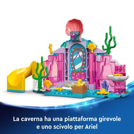 LEGO | Disney 43254 La Caverna di Cristallo di Ariel Giocattolo da Costruire, Giochi per Bambini 4+ Anni con la Sirenetta - 3