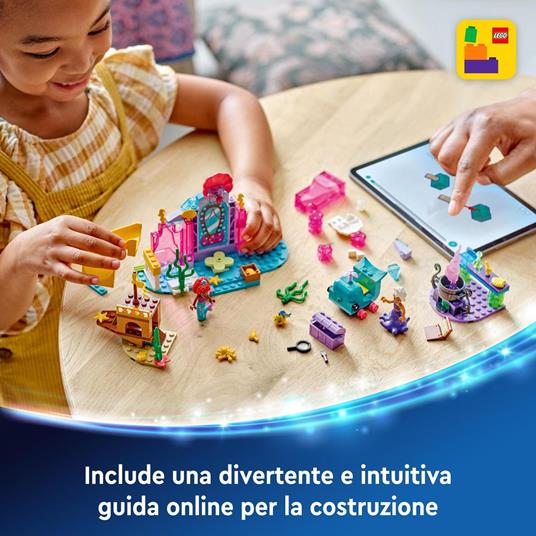 LEGO | Disney 43254 La Caverna di Cristallo di Ariel Giocattolo da Costruire, Giochi per Bambini 4+ Anni con la Sirenetta - 5