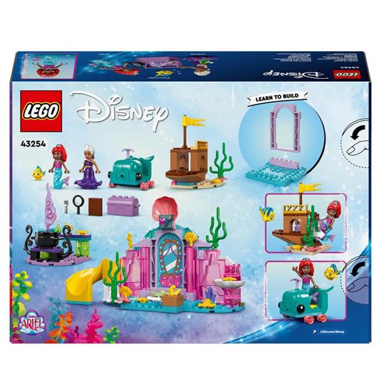 LEGO | Disney 43254 La Caverna di Cristallo di Ariel Giocattolo da Costruire, Giochi per Bambini 4+ Anni con la Sirenetta - 8
