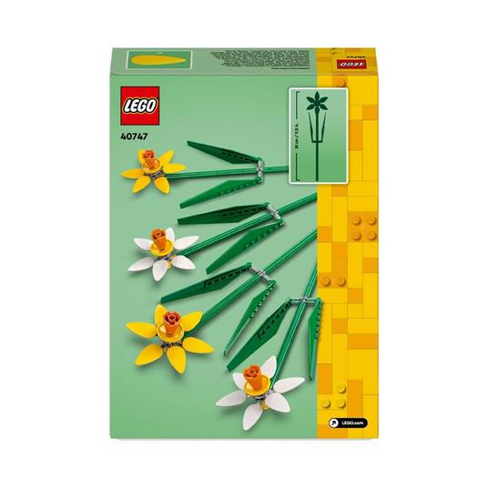 LEGO Creator 40747 Narcisi, Fiori Finti per Bambini 8+, Bouquet Regalo di San Valentino, per Lei o Lui, per Ragazza o Ragazzo - 8