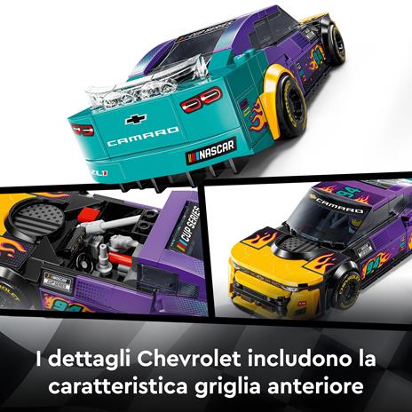 LEGO Speed Champions 76935 NASCAR Next Gen Chevrolet Camaro ZL1, Modello di Auto da Costruire, Macchina Giocattolo Bambini 9+ - 2