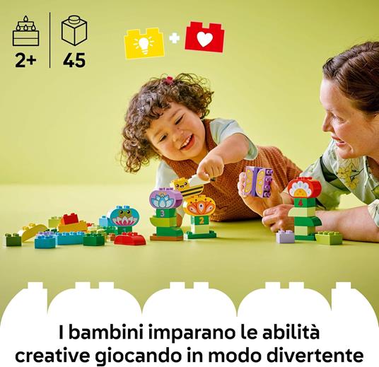 LEGO DUPLO 10444 Giardino e Fiori Creativi, Giochi Educativi per l'Apprendimento dei Numeri Bambini 2+ con Animali Giocattolo - 2
