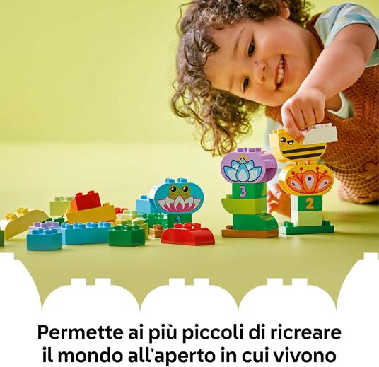 LEGO DUPLO 10444 Giardino e Fiori Creativi, Giochi Educativi per l'Apprendimento dei Numeri Bambini 2+ con Animali Giocattolo - 5