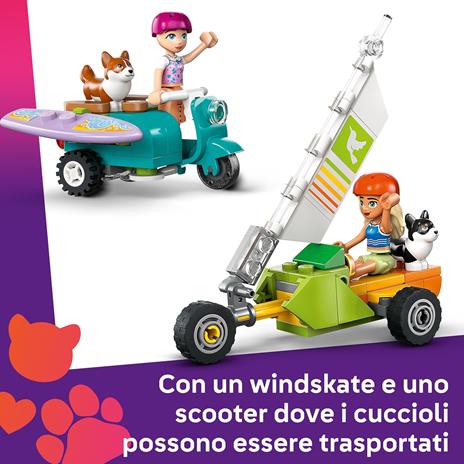 LEGO Friends 42641 Avventure Canine su Windskate e Sidecar, Giochi di Ruolo per Bambine 6+ con Personaggi e Cani Giocattolo - 3