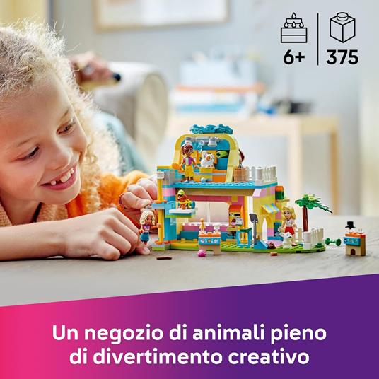 LEGO Friends 42650 Pet Shop, Giochi per Abilità Sociali e Cura Animali per Bambine 6+ con Coniglio, Cane e Gatto Giocattolo - 2