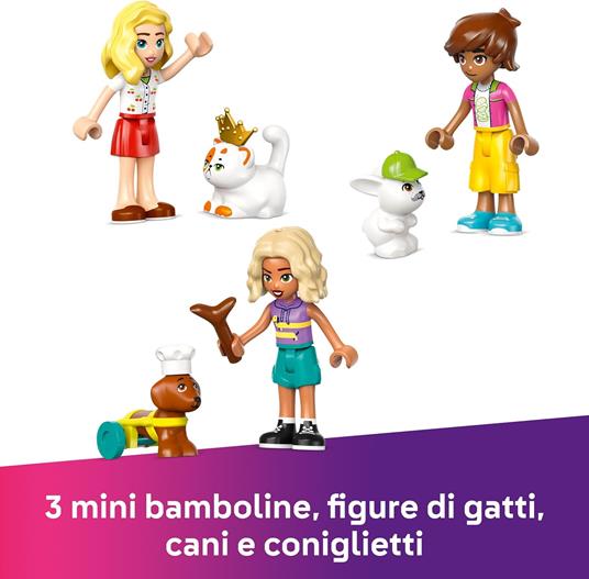 LEGO Friends 42650 Pet Shop, Giochi per Abilità Sociali e Cura Animali per Bambine 6+ con Coniglio, Cane e Gatto Giocattolo - 4