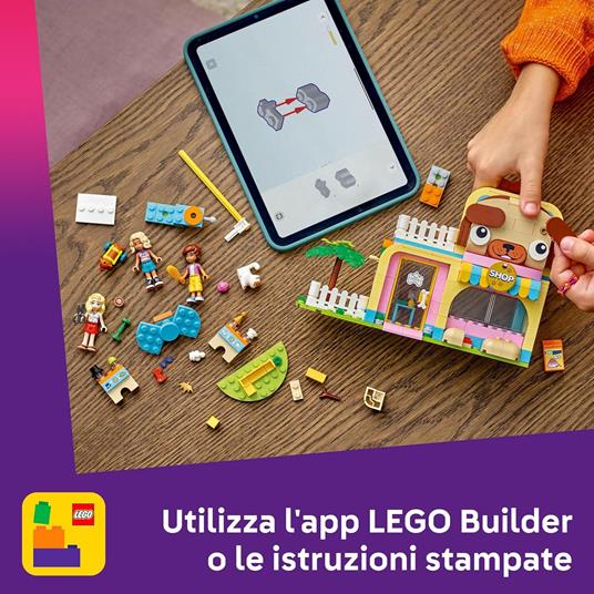 LEGO Friends 42650 Pet Shop, Giochi per Abilità Sociali e Cura Animali per Bambine 6+ con Coniglio, Cane e Gatto Giocattolo - 6