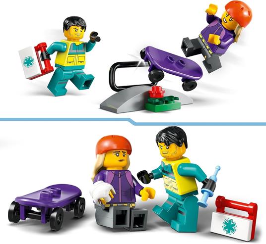 LEGO City 60451 Ambulanza di Emergenza Giocattolo con 2 Minifigure, Giochi Educativi Bambini 5+, Regalo per l'Apprendimento - 4