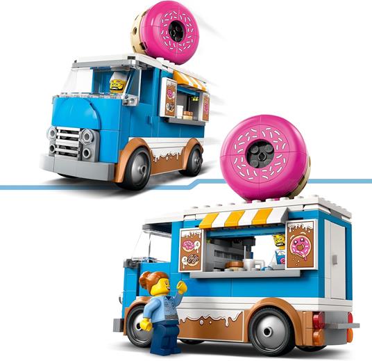 LEGO City 60452 Furgone delle Ciambelle Giocattolo con 2 Minifigure, Giochi Bambini 5+, Veicolo con Stand Gastronomico Mobile - 3