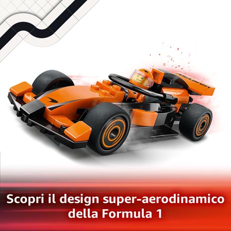 LEGO City 60442 Pilota e Monoposto McLaren F1, Modello di Macchina Giocattolo da Formula 1, Regalo Bambini 6+ Fan delle Auto - 2