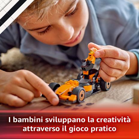 LEGO City 60442 Pilota e Monoposto McLaren F1, Modello di Macchina Giocattolo da Formula 1, Regalo Bambini 6+ Fan delle Auto - 4