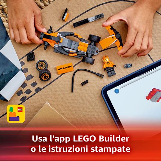 LEGO City 60442 Pilota e Monoposto McLaren F1, Modello di Macchina Giocattolo da Formula 1, Regalo Bambini 6+ Fan delle Auto - 5