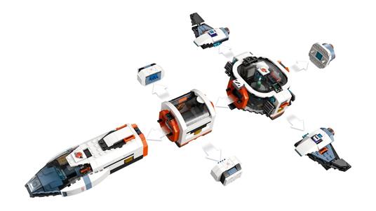 LEGO City 60446 Astronave Galattica Modulare con 4 Minifigure e Figura Aliena, Giocattoli Spaziali Bambini 7+, Idee Regalo - 5