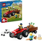 LEGO City 60461 Trattore Agricolo Rosso con Rimorchio e Pecore, Veicolo e Animali Giocattolo, Giochi Montessori Bambini 4+