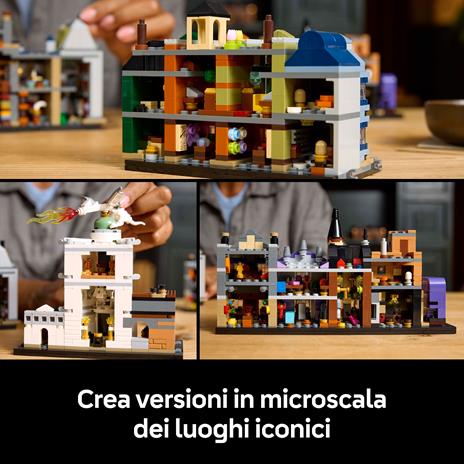 LEGO Harry Potter 76444 Negozi di Magia di Diagon Alley, Kit Modellismo per Adulti in Microscala con Edifici e 12 Personaggi - 2