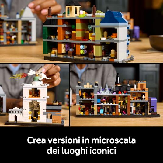 LEGO Harry Potter 76444 Negozi di Magia di Diagon Alley, Kit Modellismo per Adulti in Microscala con Edifici e 12 Personaggi - 2