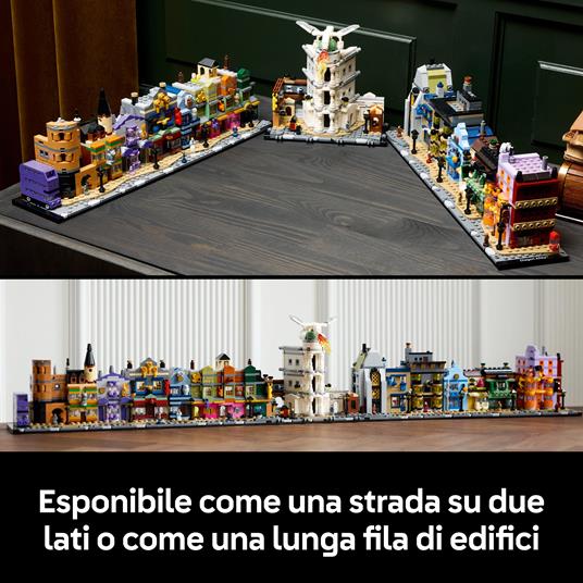 LEGO Harry Potter 76444 Negozi di Magia di Diagon Alley, Kit Modellismo per Adulti in Microscala con Edifici e 12 Personaggi - 5