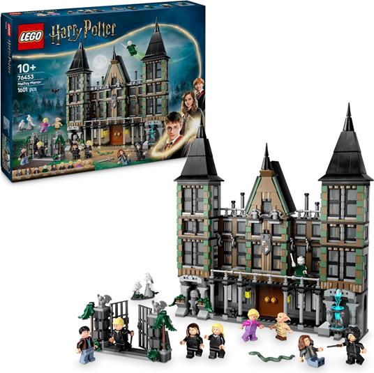 LEGO Harry Potter 76453 Villa Malfoy, Giochi Bambini 10+, Casa Giocattolo con Stanze, Funzioni e 9 Personaggi, Idea Regalo