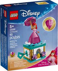 Giocattolo LEGO | Disney Princess 43259 Ariel Ballerina, Giochi da Principesse per Bambine 5+ con Supporto Girevole per Mini Bambolina LEGO