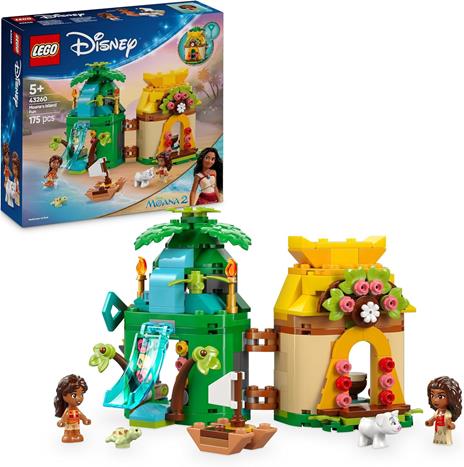 LEGO | Disney 43260 Divertimento sullIsola di Vaiana, Casa delle Bambole Giocattolo, Giochi Bambini 5+, Regalo Principesse