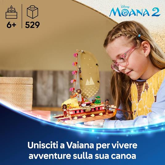 LEGO | Disney 43270 La Canoa di Vaiana, Barca Giocattolo con 4 Personaggi, Giochi per Bambini 6+, Regalo da Principesse - 3