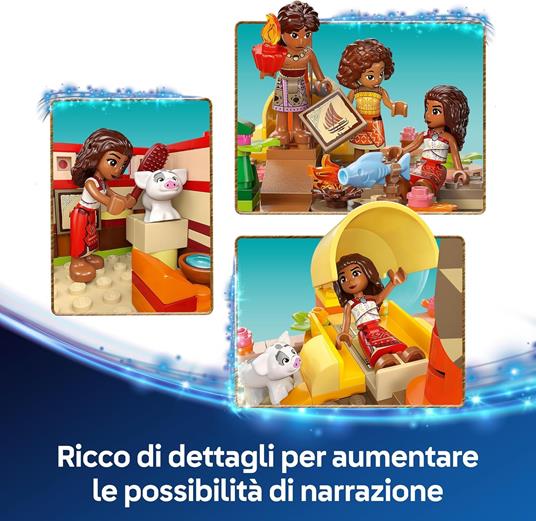 LEGO | Disney 43270 La Canoa di Vaiana, Barca Giocattolo con 4 Personaggi, Giochi per Bambini 6+, Regalo da Principesse - 4