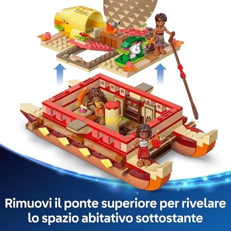 LEGO | Disney 43270 La Canoa di Vaiana, Barca Giocattolo con 4 Personaggi, Giochi per Bambini 6+, Regalo da Principesse - 6