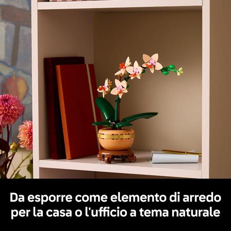 LEGO Botanicals 10343 Mini-Orchidea, Fiori Finti da Costruire, Botanical Collection per Adulti, Idea Regalo per Donna o Uomo - 5