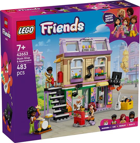 LEGO Friends (42653). Negozio di musica e appartamento