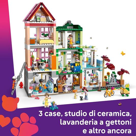 LEGO Friends 42670 Appartamenti e Negozi di Heartlake City, Gioco di Ruolo per Bambine 12+ con 3 Case Giocattolo da Costruire - 3