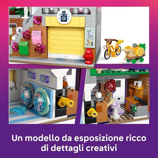 LEGO Friends 42670 Appartamenti e Negozi di Heartlake City, Gioco di Ruolo per Bambine 12+ con 3 Case Giocattolo da Costruire - 5