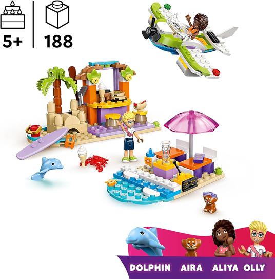 LEGO Friends 42672 Valigia Creativa da Spiaggia e da Viaggio, Giochi 2 in 1 Bambine 5+, Motoscafo e Idrovolante Giocattolo - 2