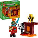 LEGO Minecraft 21266 Battaglia sul Ponte del Nether, Gioco d'Avventura Bambini 6+ con Funzioni e 4 Personaggi dal Videogioco