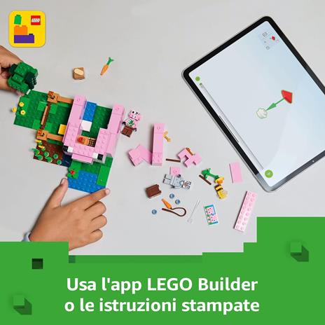 LEGO Minecraft 21268 La Casa del Maialino, Gioco di Ruolo Bambini 7+ con Personaggi, Animali Giocattolo e Fattoria - 6