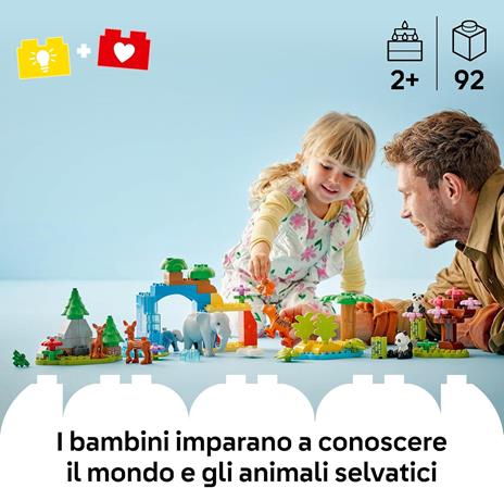 LEGO DUPLO 10446 Famiglie di Animali 3 in 1, Giocattolo con 10 Figure e Scene della Natura, Giochi Educativi per Bambini 2+ - 2