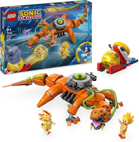 LEGO Sonic 77003 Super Shadow vs. Biolizard, Giochi d'Azione per Bambini 9+, Personaggi e Robot Giocattolo, Regalo per Gamer